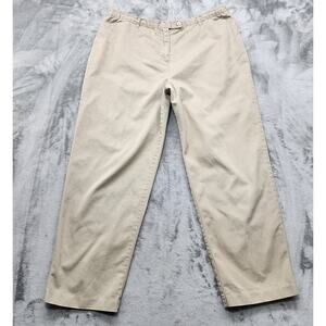 Vintage Liz&Me Pants Womens 18W Tan Khaki High Rise Tapered Cotton Chinos Preppy